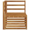 vidaXL Outdoor Corner Sofa Solid Acacia Wood Natural 63 x 63 x 73 cm