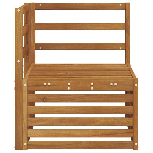 vidaXL Outdoor Corner Sofa Solid Acacia Wood Natural 63 x 63 x 73 cm
