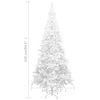 vidaXL Artificial Pre-lit Christmas Tree with Ball Set L 240 cm White