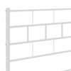 vidaXL Metal Bed Frame without Mattress with Headboard White 140x200cm