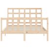 vidaXL Bed Frame without Mattress Double Solid Wood Pine