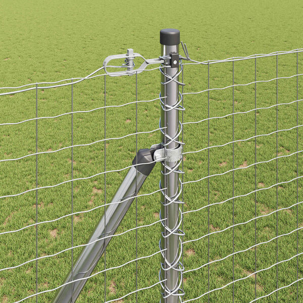 vidaXL Fence Post Other 26 pcs Grey 3.2 x 3.2 x 180 cm Steel