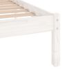 vidaXL Bed Frame without Mattress White Solid Wood 140x190 cm