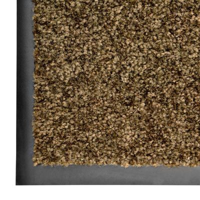 vidaXL Doormat Washable Brown 90x120 cm
