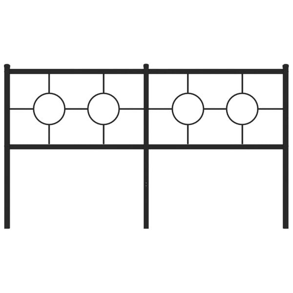 vidaXL Metal Replace Headboard Black 160 cm