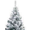 vidaXL Artificial Pre-lit Christmas Tree with Stand Green 400 cm PVC
