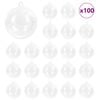 vidaXL Christmas Bauble Set 100 pcs Transparent &Oslash; 10 cm Plastic