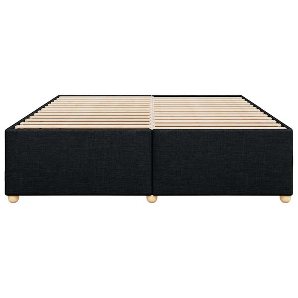 vidaXL Bed Frame without Mattress Black&nbsp;Super King Fabric