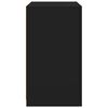 vidaXL Side Cabinets with LED Lights 2 pcs Black Engineered Wood