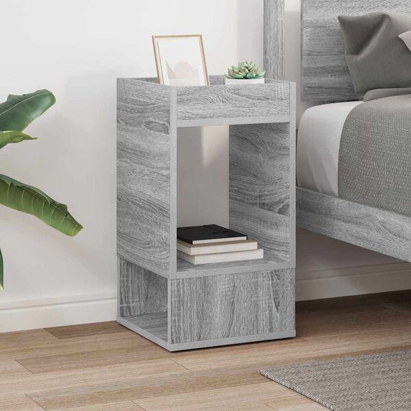 vidaXL End Table Grey Sonoma 30 x 30 x 56 cm Engineered Wood