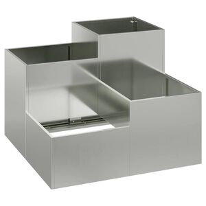 vidaXL Garden Planter Silver 100 x 100 x 60 cm Galvanised steel