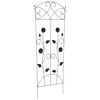 vidaXL Garden Fence 3 pcs Black 112 x 40 cm Steel