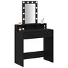 vidaXL Dressing Table Black 79 x 41 x 140 cm Engineered Wood