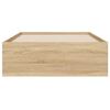 vidaXL Bed Frame with Drawers without Mattress Sonoma Oak 90x190 cm Single