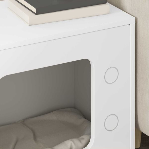 vidaXL Cat House White 51 x 30 x 52 cm Engineered Wood