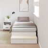 vidaXL Storage Bed Frame with Drawer White 100 cm Engineered Wood