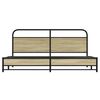 vidaXL Metal Bed Frame without Mattress Sonoma Oak 183x213 cm