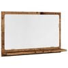 vidaXL Bathroom Mirror Cabinet Old Wood 60x11x37 cm Engineered Wood