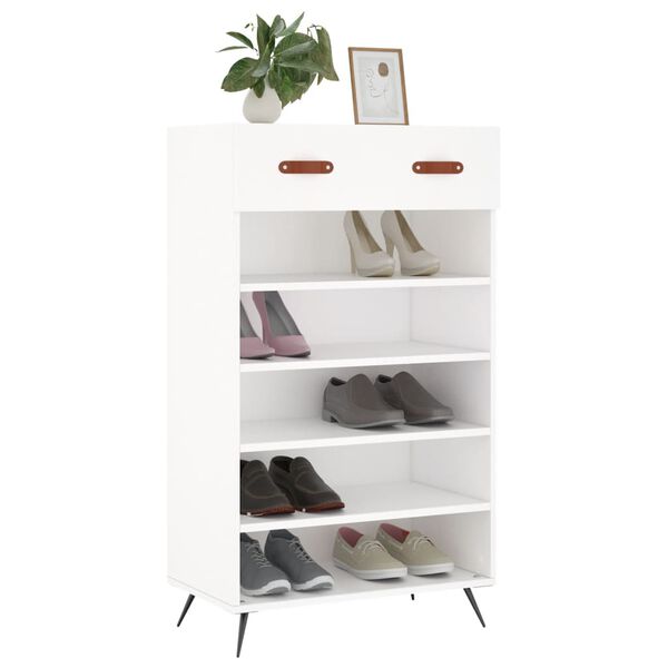 vidaXL Shoe Cabinet White 60x35x105 cm Engineered Wood