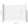 vidaXL Patio Retractable Side Awning 80x300 cm Cream