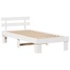 vidaXL Bed Frame with Headboard White 90 x 200 cm Solid Pine Wood