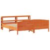 vidaXL Bed Frame without Mattress Wax Brown 180x200 cm Super King Solid Wood Pine