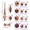 vidaXL Christmas Baubles 98 pcs Brown &Oslash;3/4/6 cm
