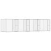vidaXL Dog Cage Silver 800 x 200 x 200 cm Galvanised Steel