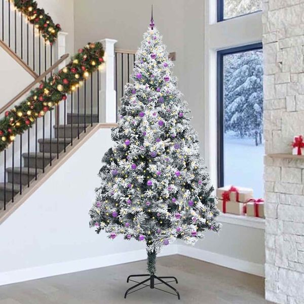 vidaXL Christmas Tree with 300 LEDs with Stand Green 300 cm PVC