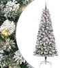 vidaXL Artificial Hinged Christmas Tree Green and White 210 cm