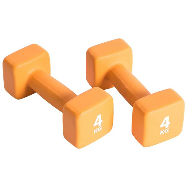 Pure2Improve Dumbbell Set 2x4 kg Neoprene Orange