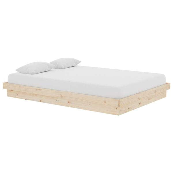 vidaXL Bed Frame without Mattress Solid Wood 140x200 cm