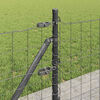 vidaXL Fence with Posts Grey 0.4 x 50 m Steel