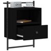 vidaXL Bedside Cabinets Wall-mounted 2 pcs Black 40x30x61 cm Engineered Wood