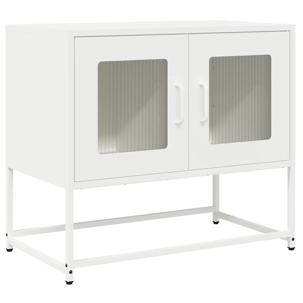 vidaXL TV Cabinet White 68x39x60.5 cm Cold-rolled Steel