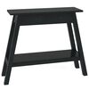 vidaXL Console Table with Drawers Black 90x30x75 cm Solid Wood Mahogany