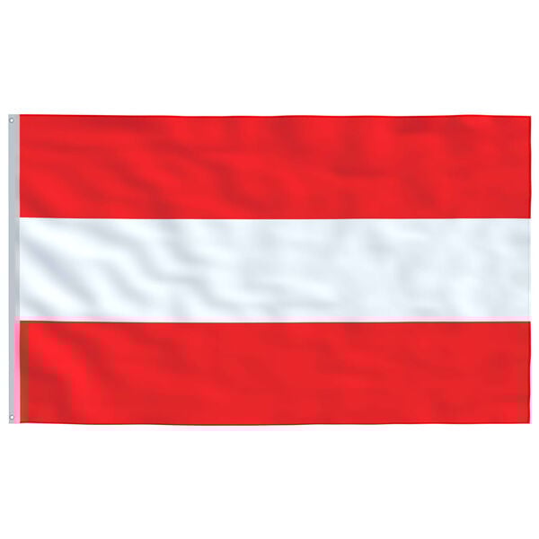 vidaXL Austria Flag and Pole 5.55 m Aluminium