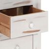 vidaXL Drawer Cabinet White 58x30x75 cm Solid Acacia Wood