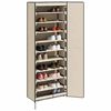 vidaXL Shoe Cabinet Cream 60x30x166 cm Fabric