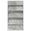 vidaXL Magazine Rack Concrete Grey 70 x 41 x 126 cm Engineered Wood