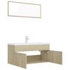 vidaXL Bathroom Furniture Set Sonoma Oak Engineered Wood