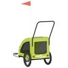 vidaXL Pet Bike Trailer Green Oxford Fabric and Iron