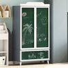vidaXL Chalkboard Wardrobe ROROS Grey and White 90 x 45 x 165 cm