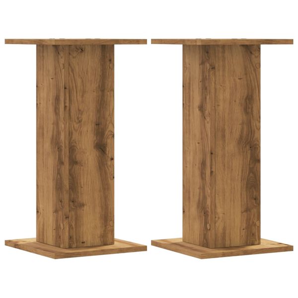 vidaXL Plant Stands 2 pcs Artisian Oak 30x30x60 cm Engineered Wood
