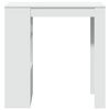 vidaXL Bar Table with Racks White 102x50x103.5 cm Engineered Wood