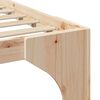 vidaXL Bed Frame Brown 150 x 200 cm Solid Pine Wood
