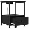 vidaXL Bedside Cabinet Black Oak 42 x 41 x 56 cm Engineered Wood