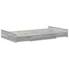 vidaXL Storage Bed Frame Grey Sonoma 120 x 190 cm Engineered Wood