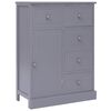 vidaXL Sideboard with 10 Drawers Grey 113x30x79 cm Wood