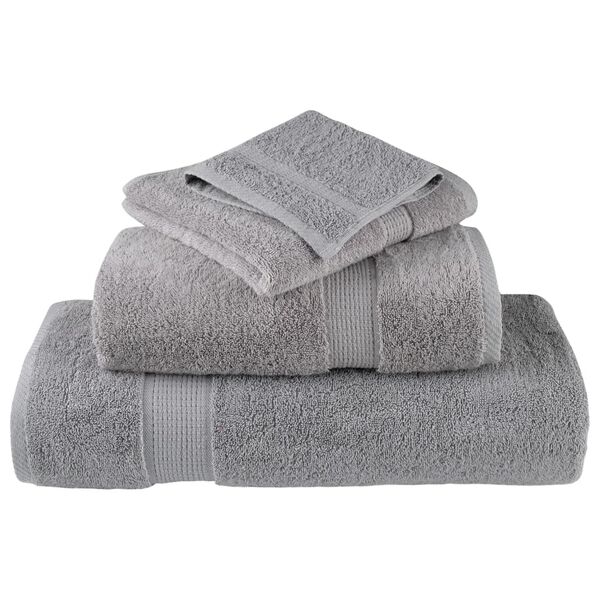 vidaXL Premium Bath Towels "SOLUND" 2 pcs Grey 100x150 cm 600 gsm